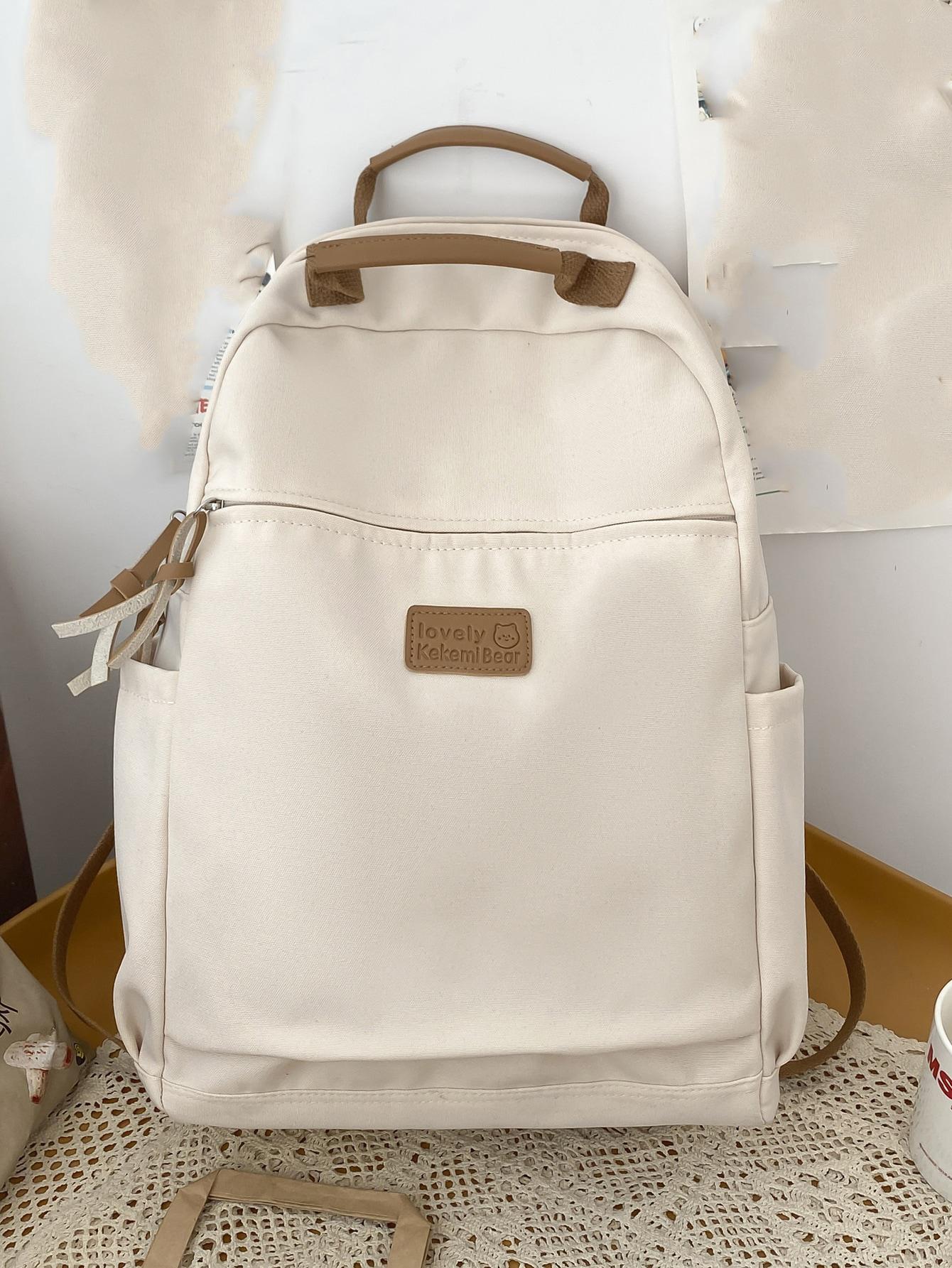 SHEIN BEŻOWY PLECAK ZAMEK S07__29X38