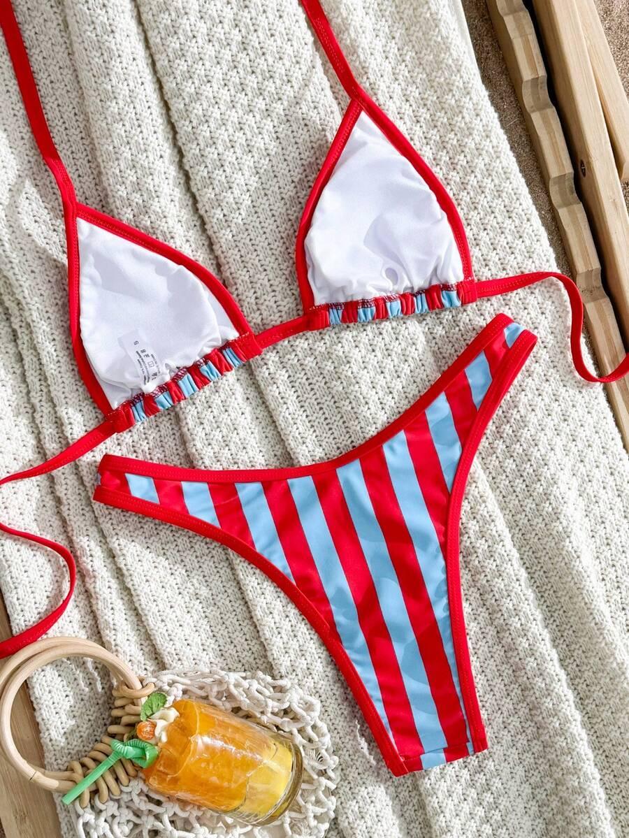 SWIM VCAY DWUCZĘŚCIOWY STRÓJ KĄPIELOWY W PASKI S09__S
