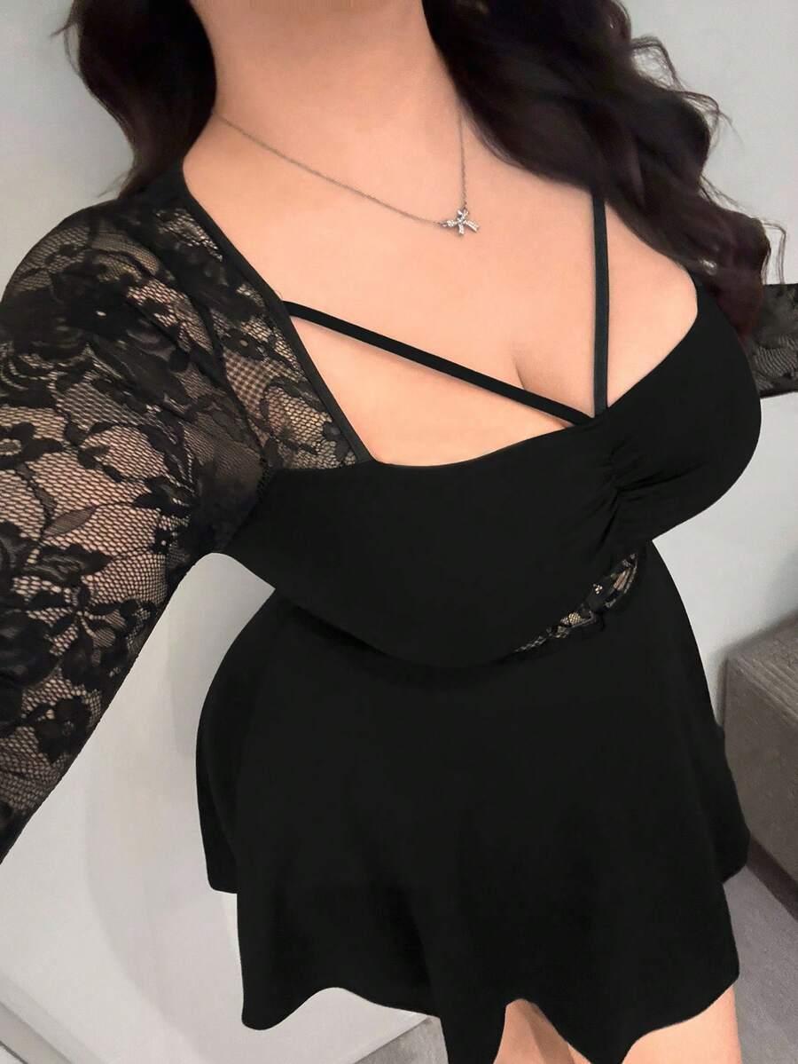 SHEIN CZARNA MINI SUKIENKA S06__60-62