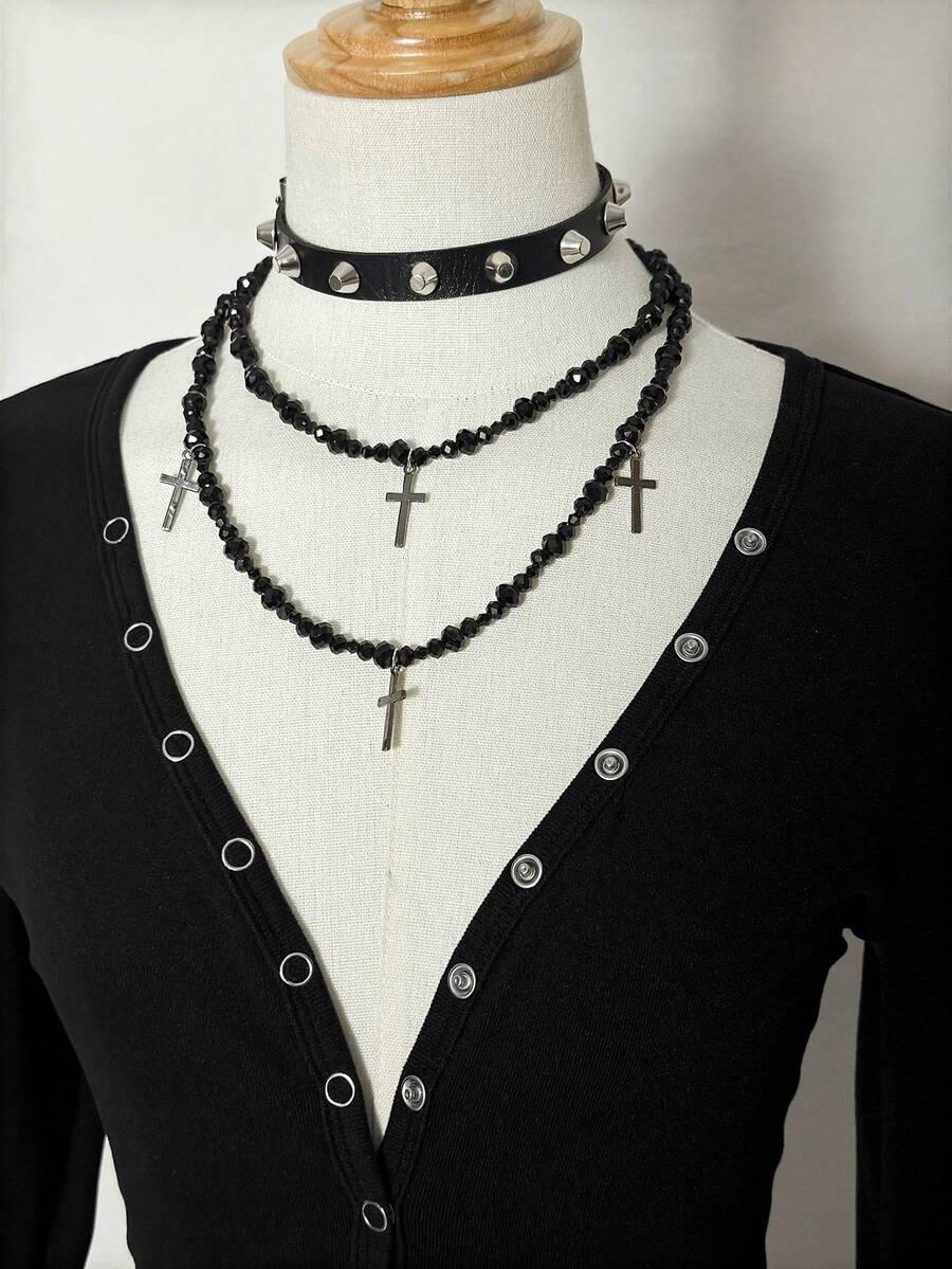 SHEIN CZARNA BLUZKA DŁUGI RĘKAW S06__XS