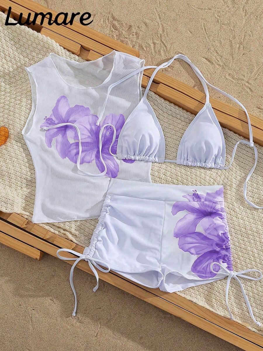 SHEIN DWUCZĘŚCIOWY STRÓJ KĄPIELOWY S09__L