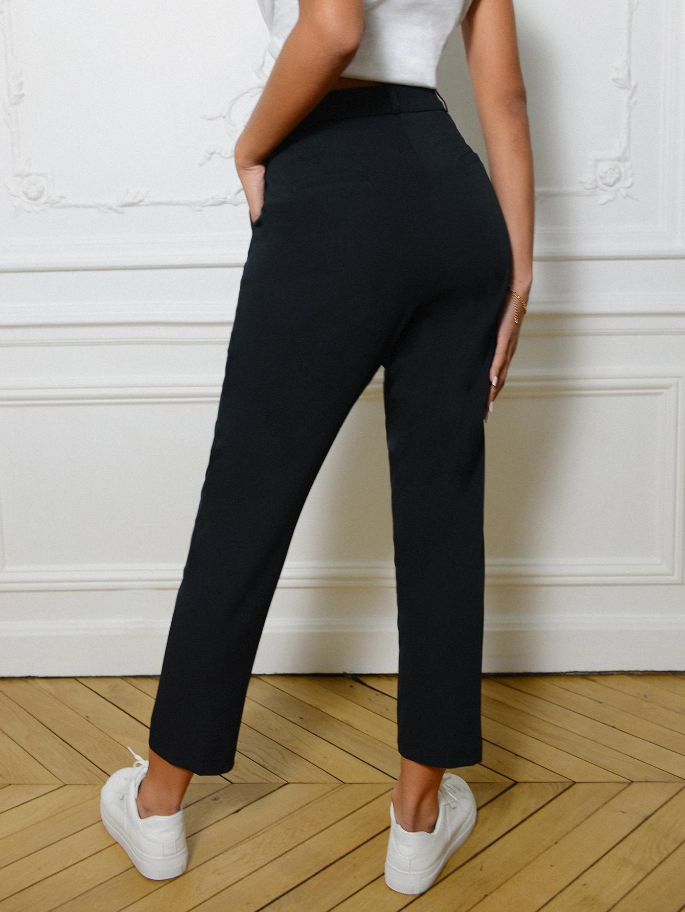 SHEIN CZARNE SPODNIE CASUAL S06__S
