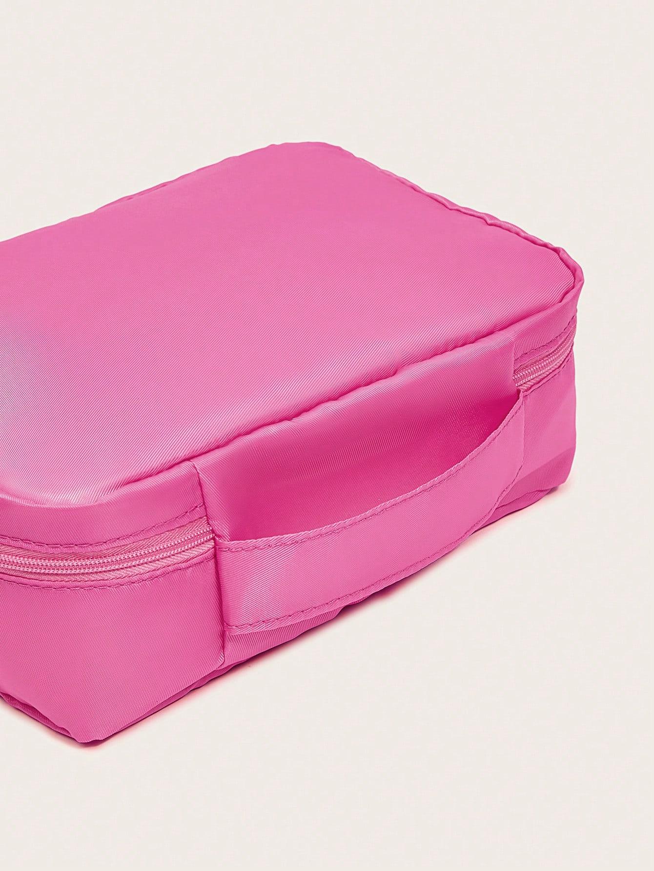SHEIN RÓŻOWA KOSMETYCZKA ZAMEK S07__15X21X7CM