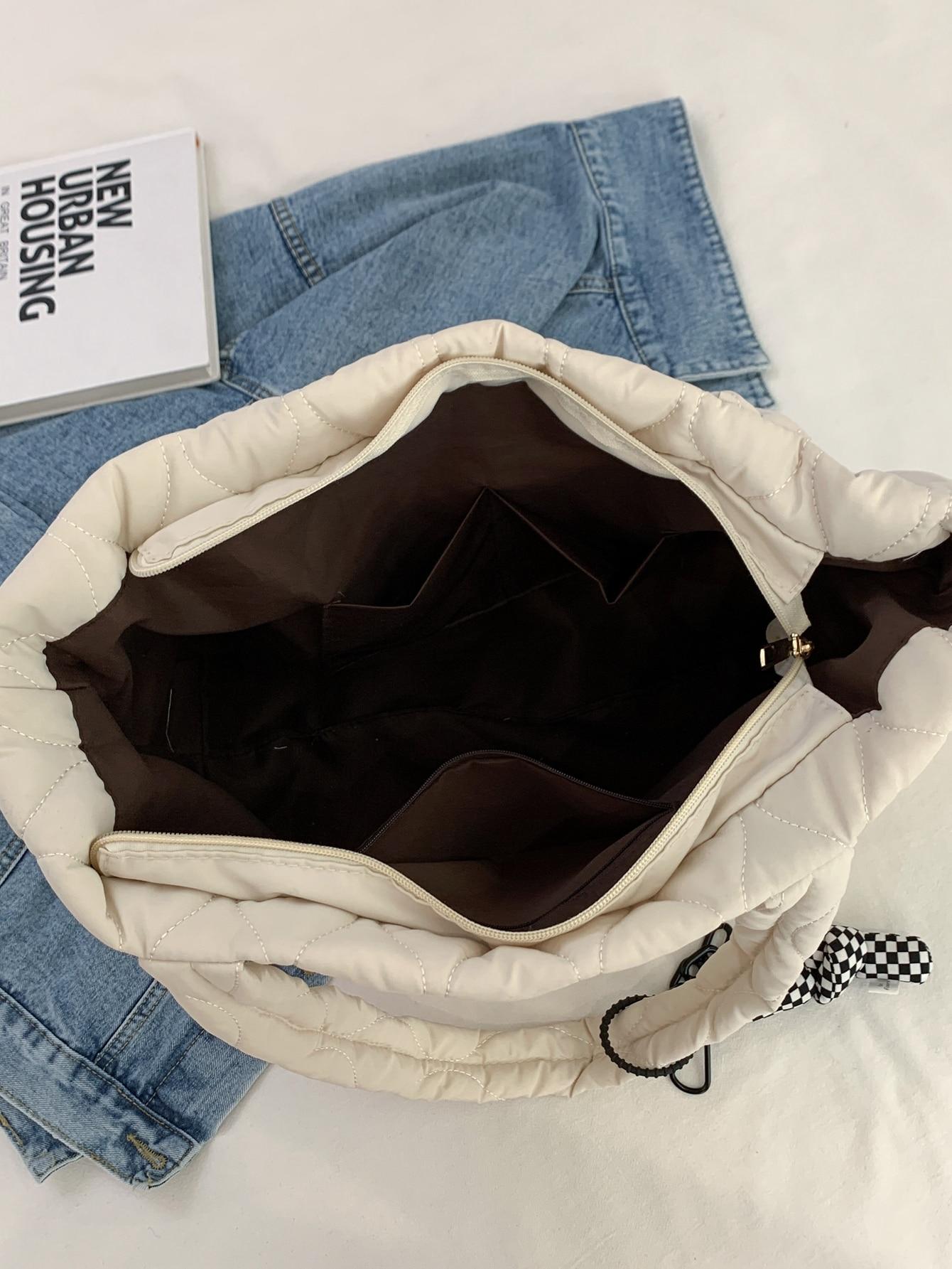 SHEIN BEŻOWA TOREBKA NA RAMIĘ S07__50X16X32
