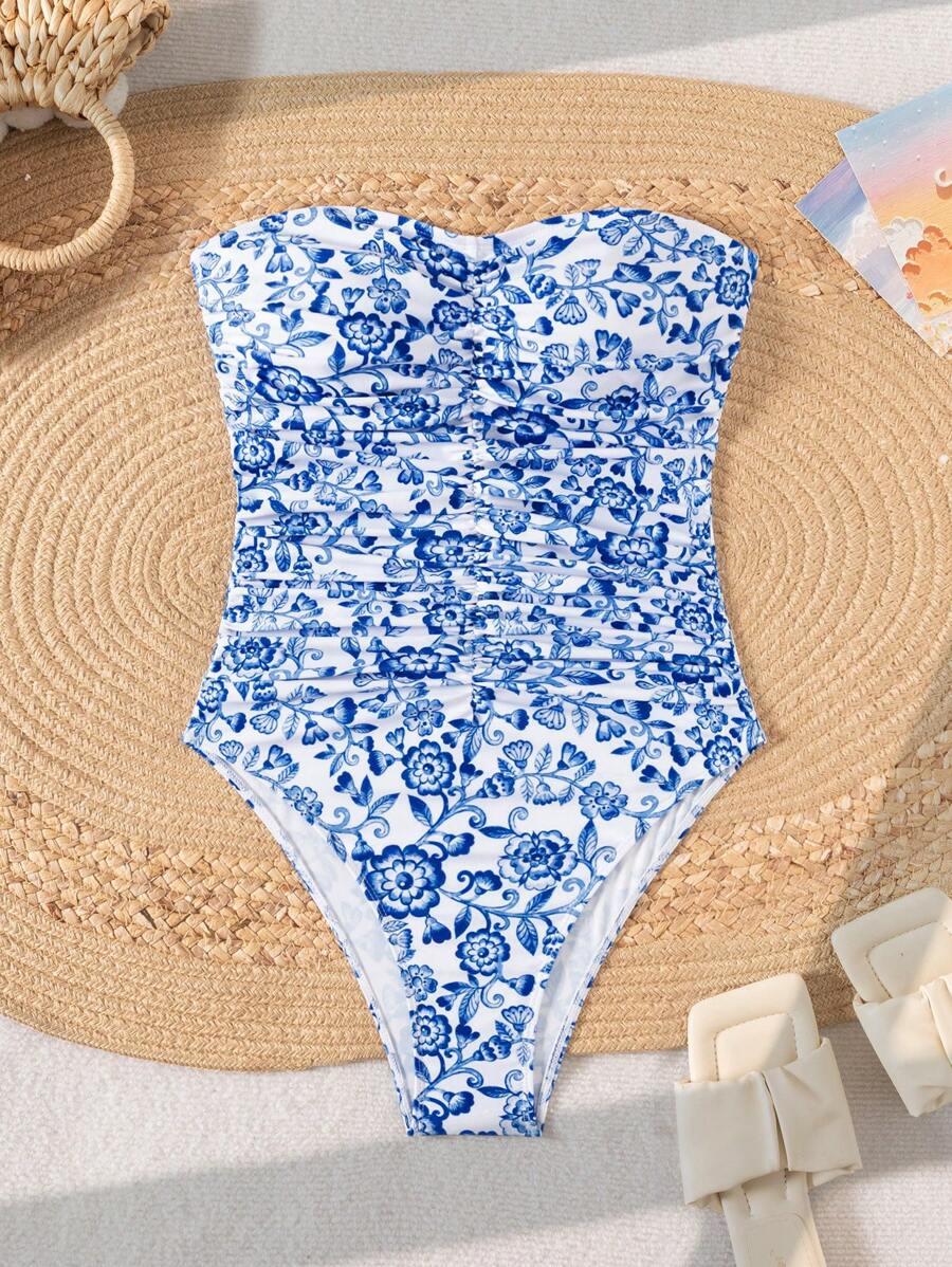 SHEIN JEDNOCZĘŚCIOWY STRÓJ KĄPIELOWY S09__M