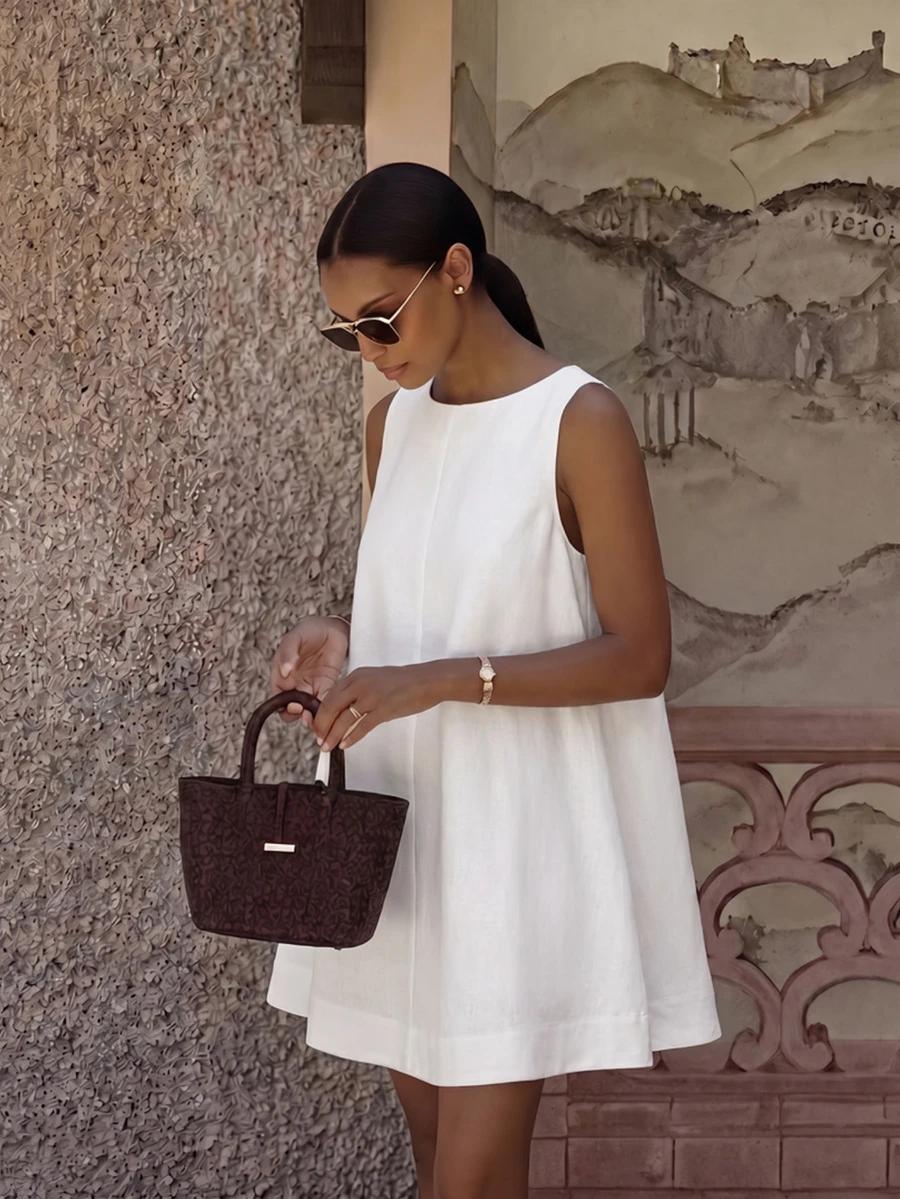 SHEIN BIAŁA MINI PROSTA SUKIENKA S06__XL
