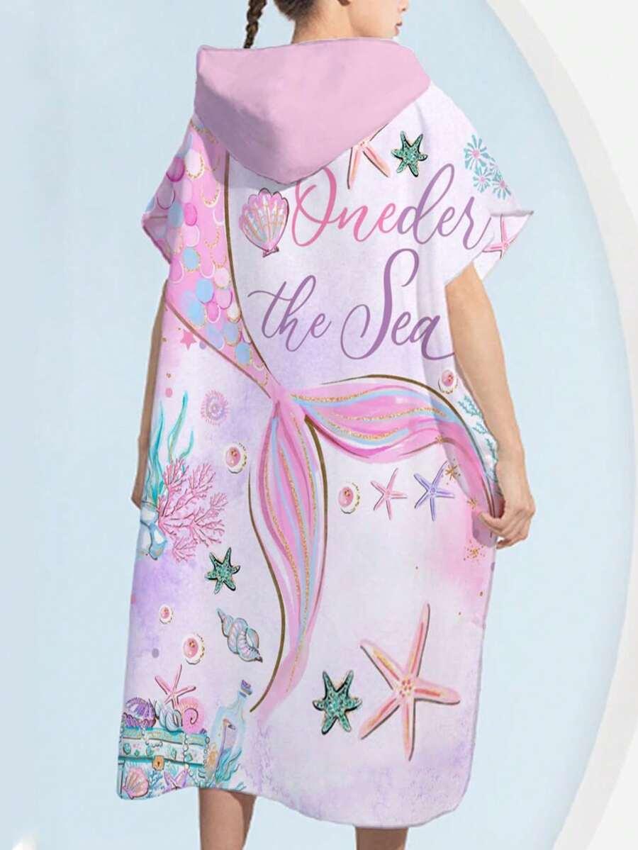 SHEIN RĘCZNIK KĄPIELOWY Z KAPTUREM S07__75X110