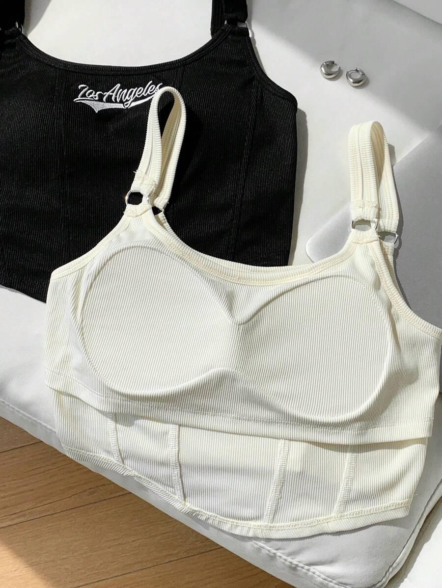 COMFORTCANA KREMOWY TOP NAPIS LOS ANGELES S09__S