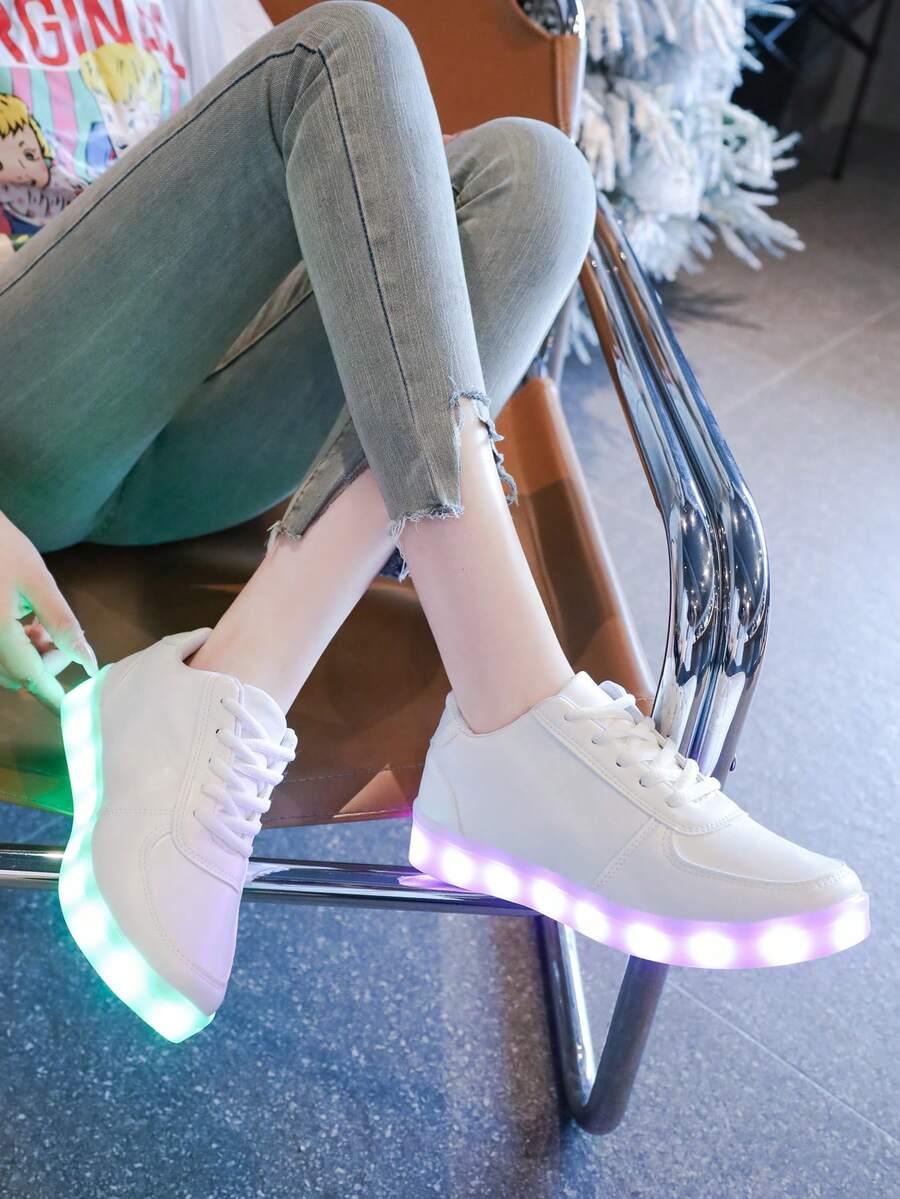 SHEIN BIAŁE BUTY ŚWIECĄCE PODESZWY S06__37