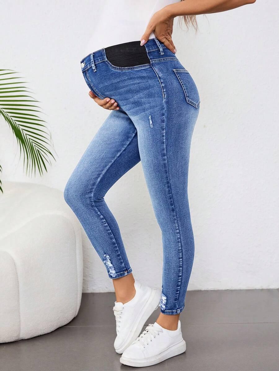 SHEIN SPODNIE JEANS CIĄŻOWE S06__S