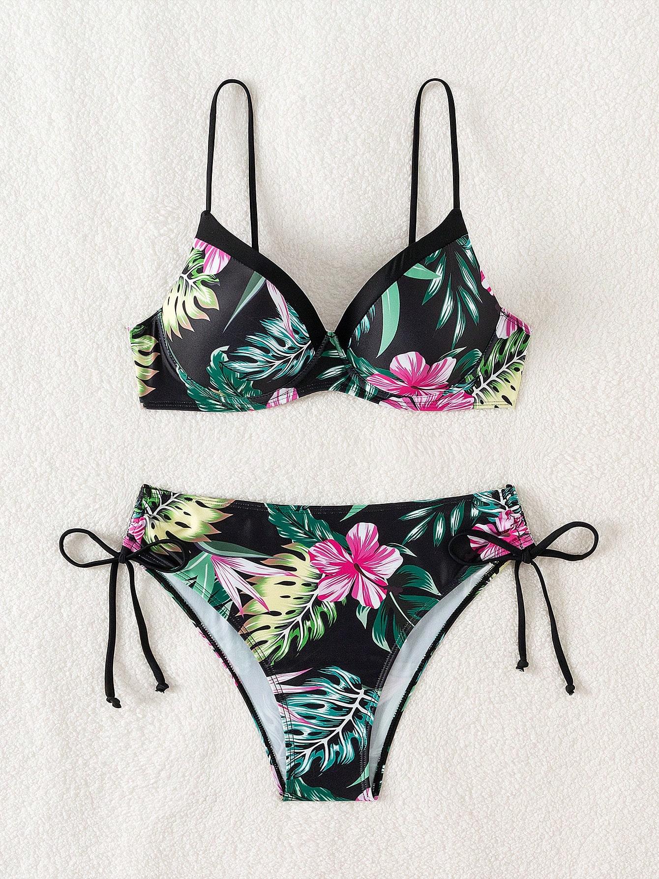 SHEIN DWUCZĘŚCIOWY STRÓJ KĄPIELOWY S09__L