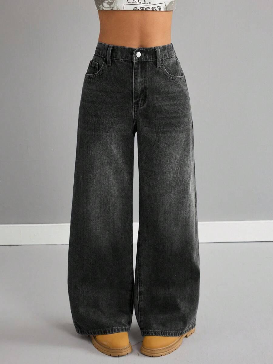 SHEIN CZARNE SPODNIE JEANS S06__M