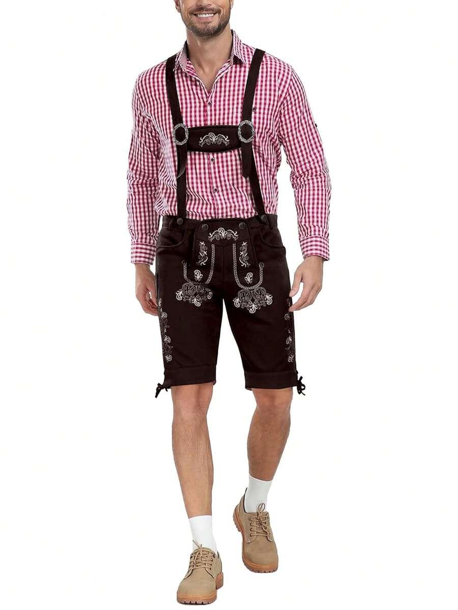 SHEIN BRĄZOWE SPODNIE NA SZELKACH S06__XL