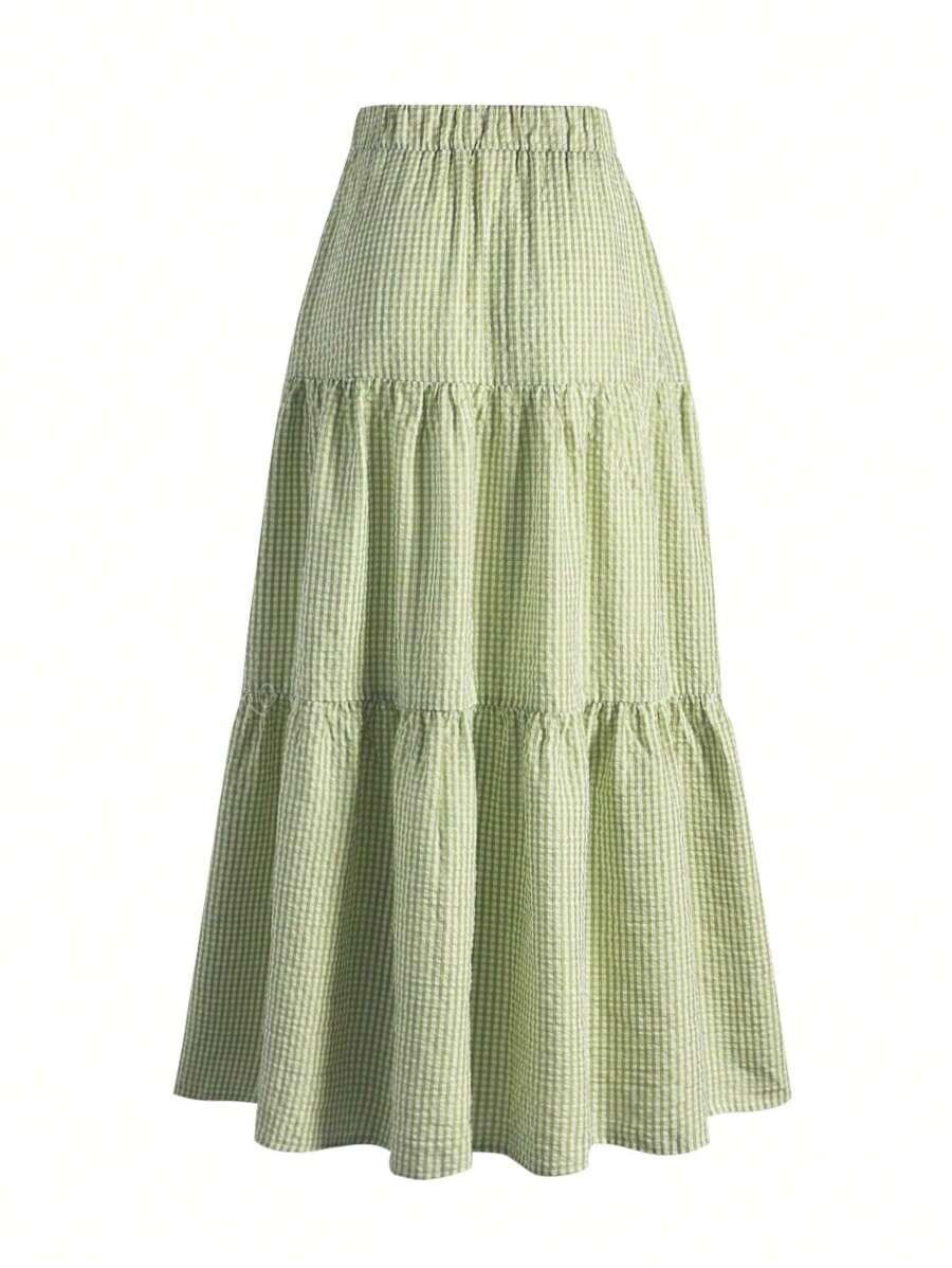 SHEIN MAXI SPÓDNICA KRATKA S06__XL