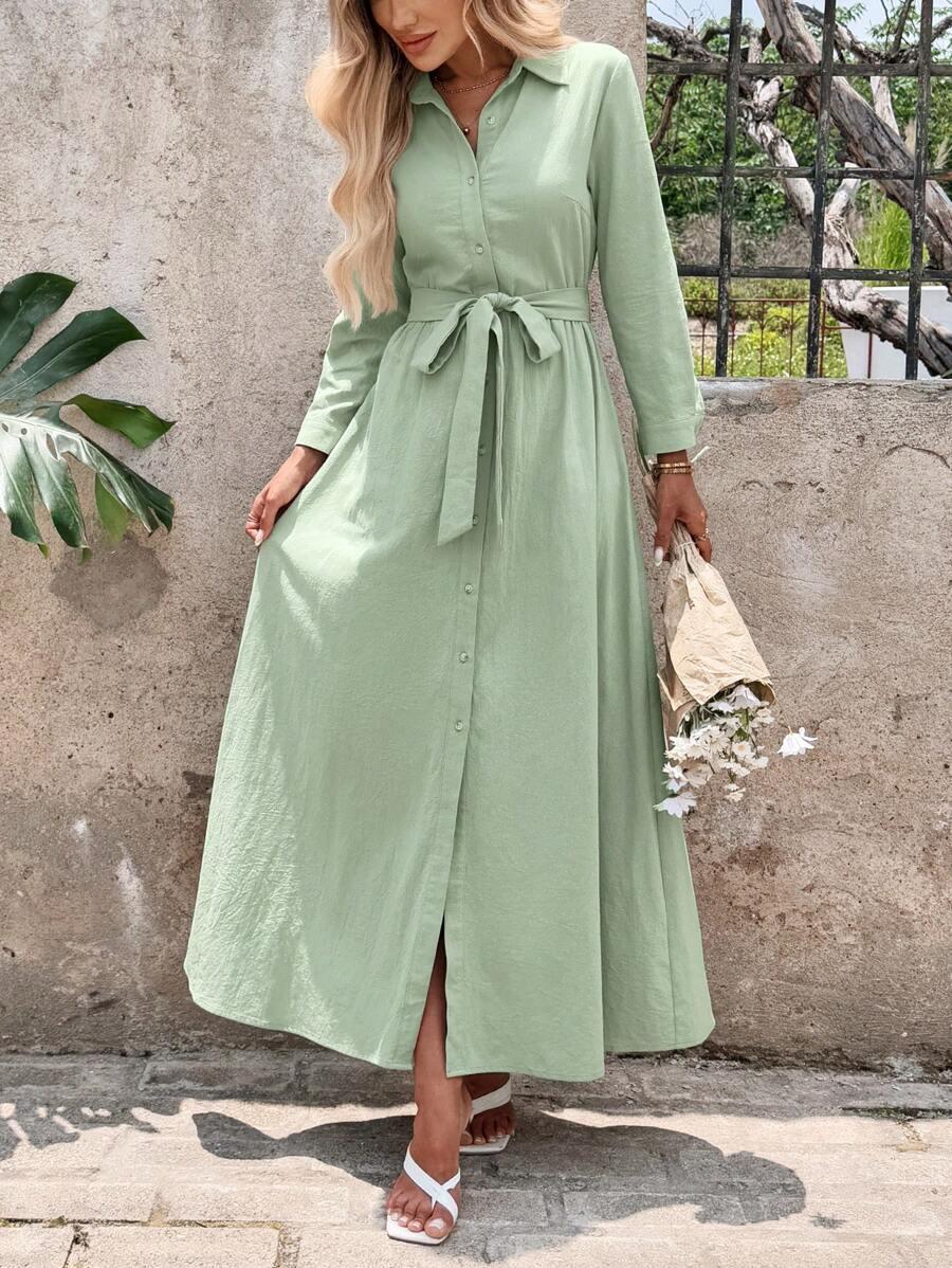 SHEIN ZIELONA MAXI SUKIENKA S06__M
