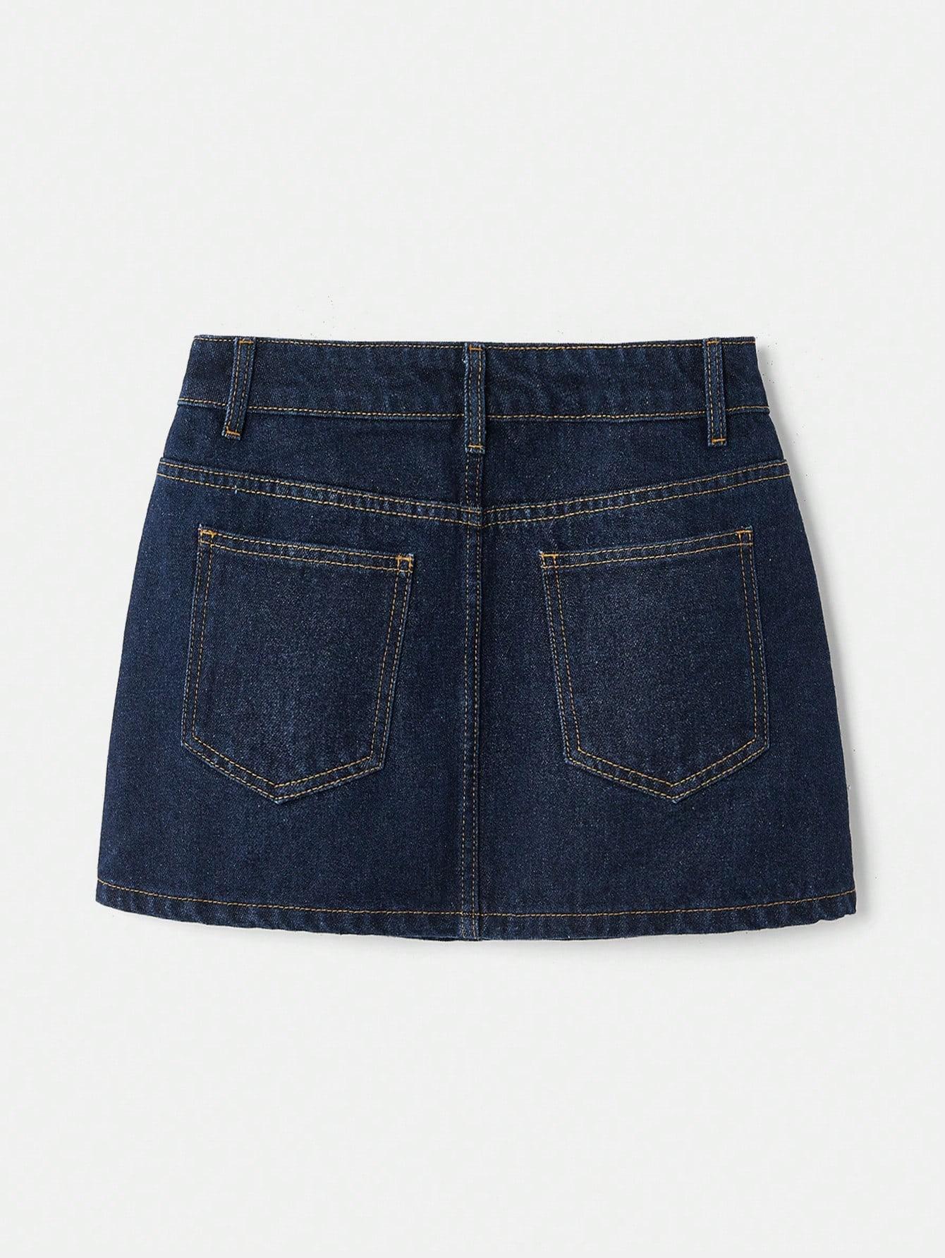 SHEIN JEANSOWA MINI SPÓDNICA S06__XL