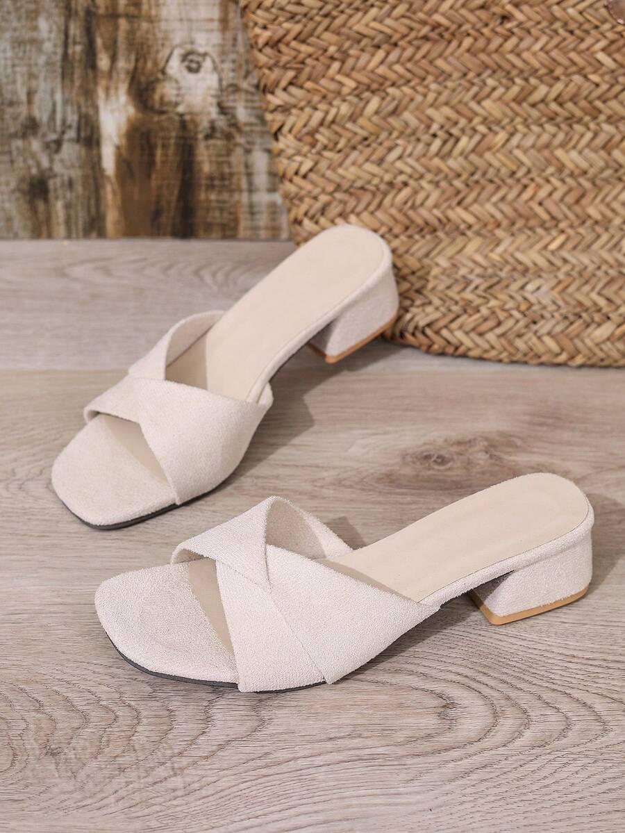 SHEIN BEŻOWE KLAPKI OBCAS S06__38