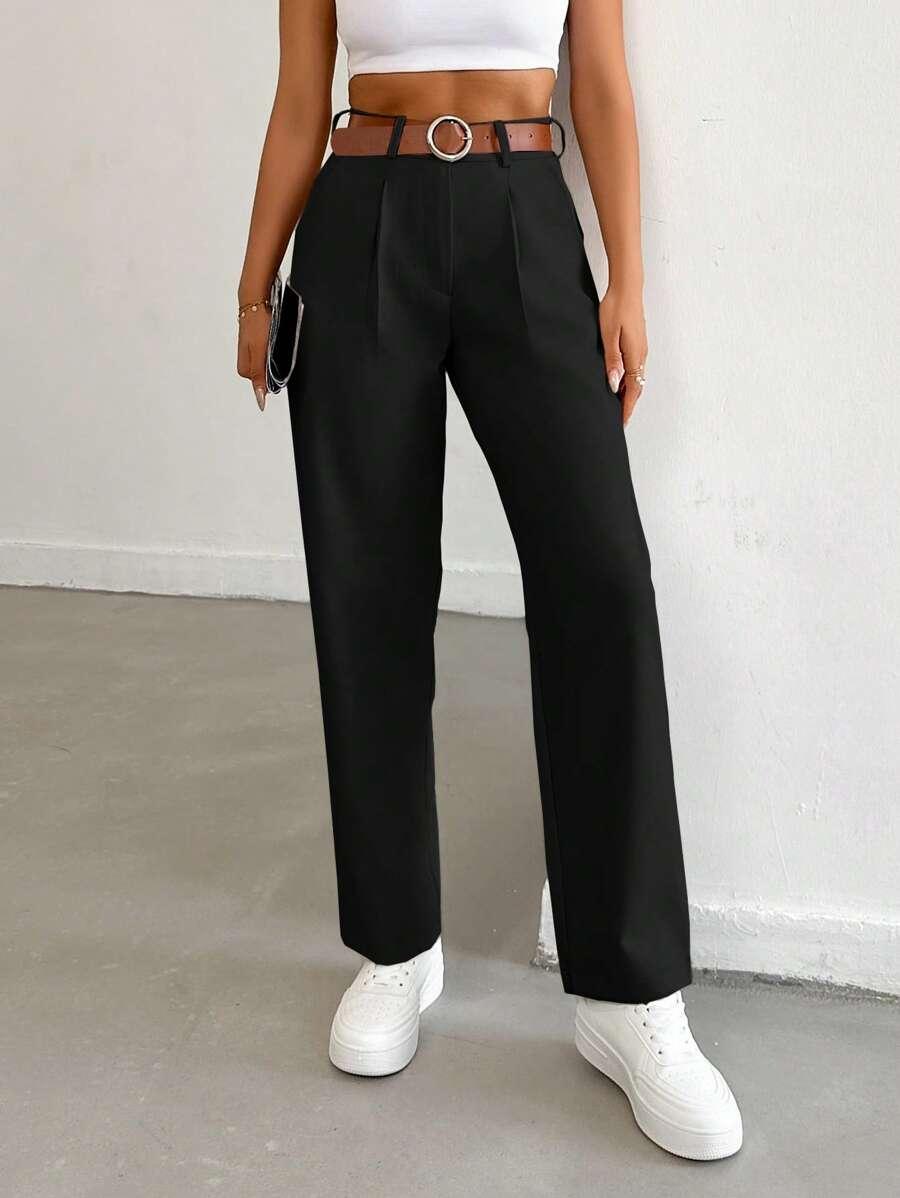 SHEIN CZARNE SPODNIE CASUAL S06__M