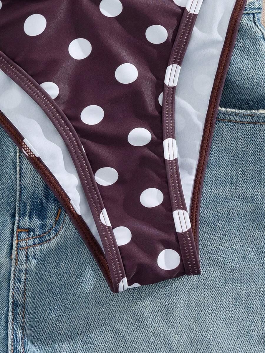 SHEIN DWUCZĘŚCIOWY STRÓJ KĄPIELOWY GROSZKI S09__S