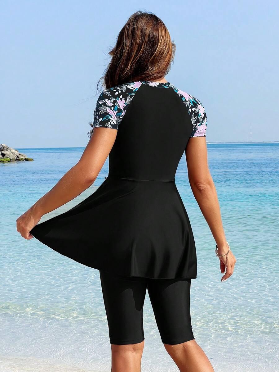 SHEIN DWUCZĘŚCIOWY STRÓJ KĄPIELOWY S09__L