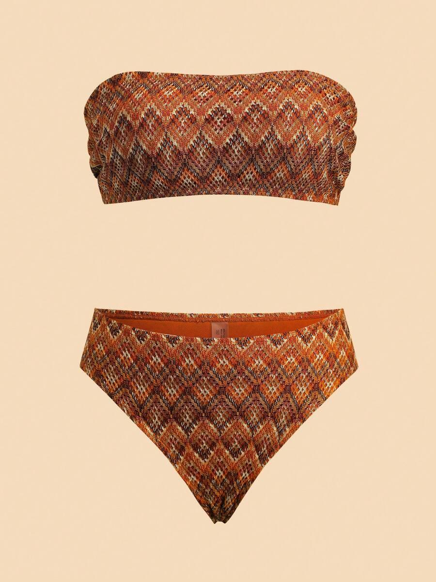 SHEIN DWUCZĘŚCIOWY STRÓJ KĄPIELOWY S09__L