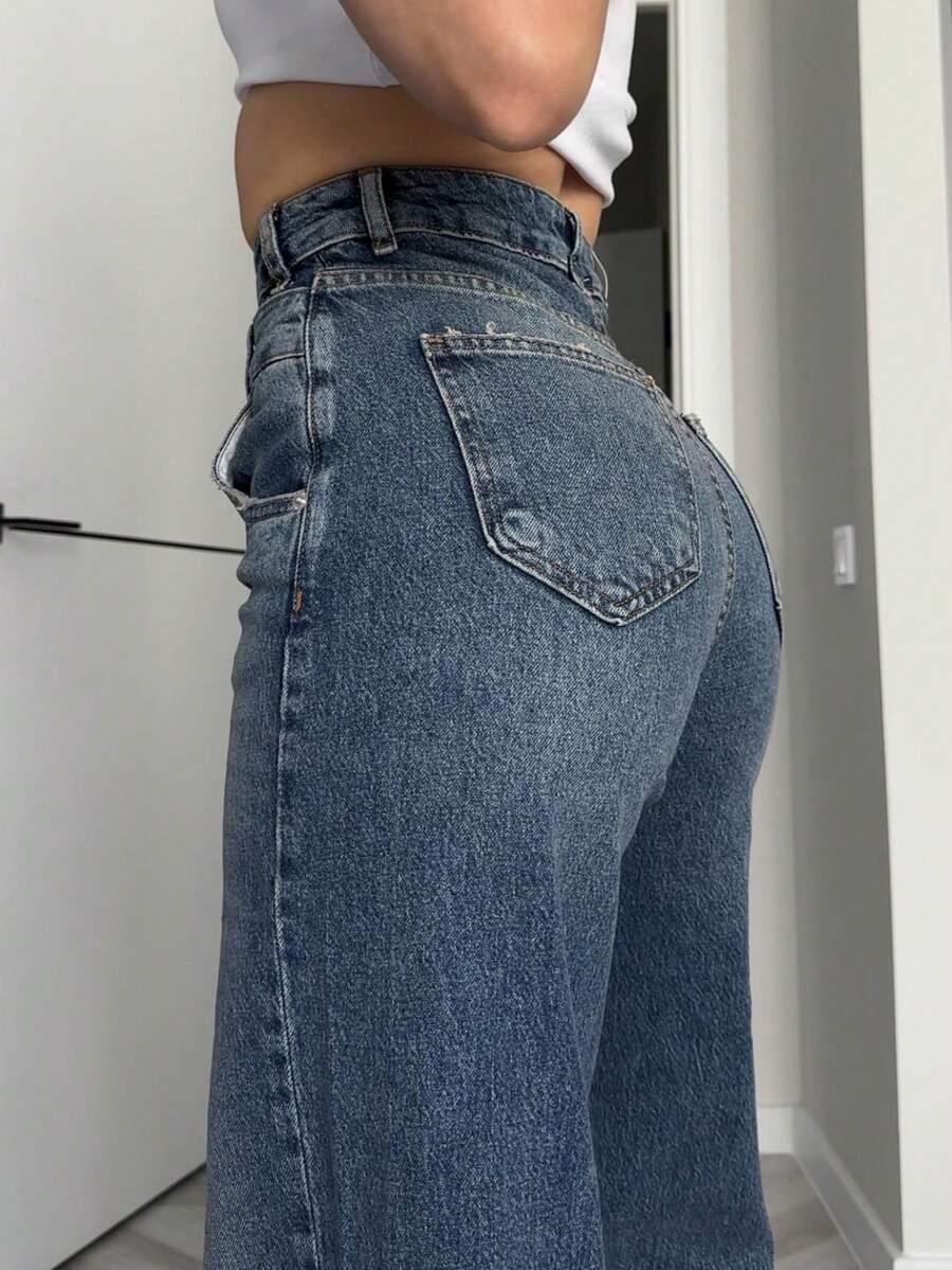 SHEIN NIEBIESKIE SPODNIE JEANS S06__XS