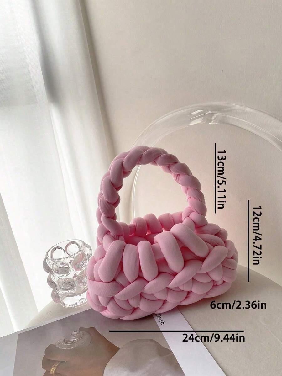 SHEIN RÓŻOWA SZYDEŁKOWANA TOREBKA S07__24X12