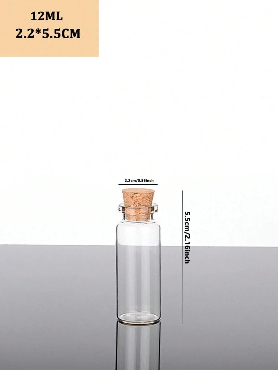 SHEIN SZKLANE BUTELECZKI Z KORKIEM 20-PACK S07__12ML