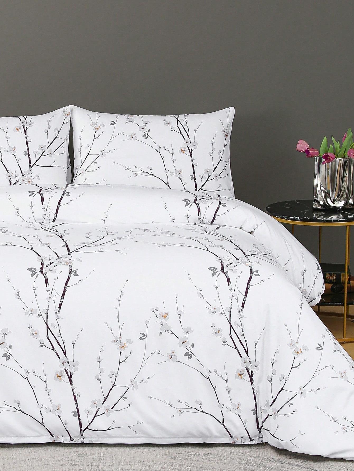 SHEIN BIAŁY KOMPLET POŚCIELI S07__220X240CM