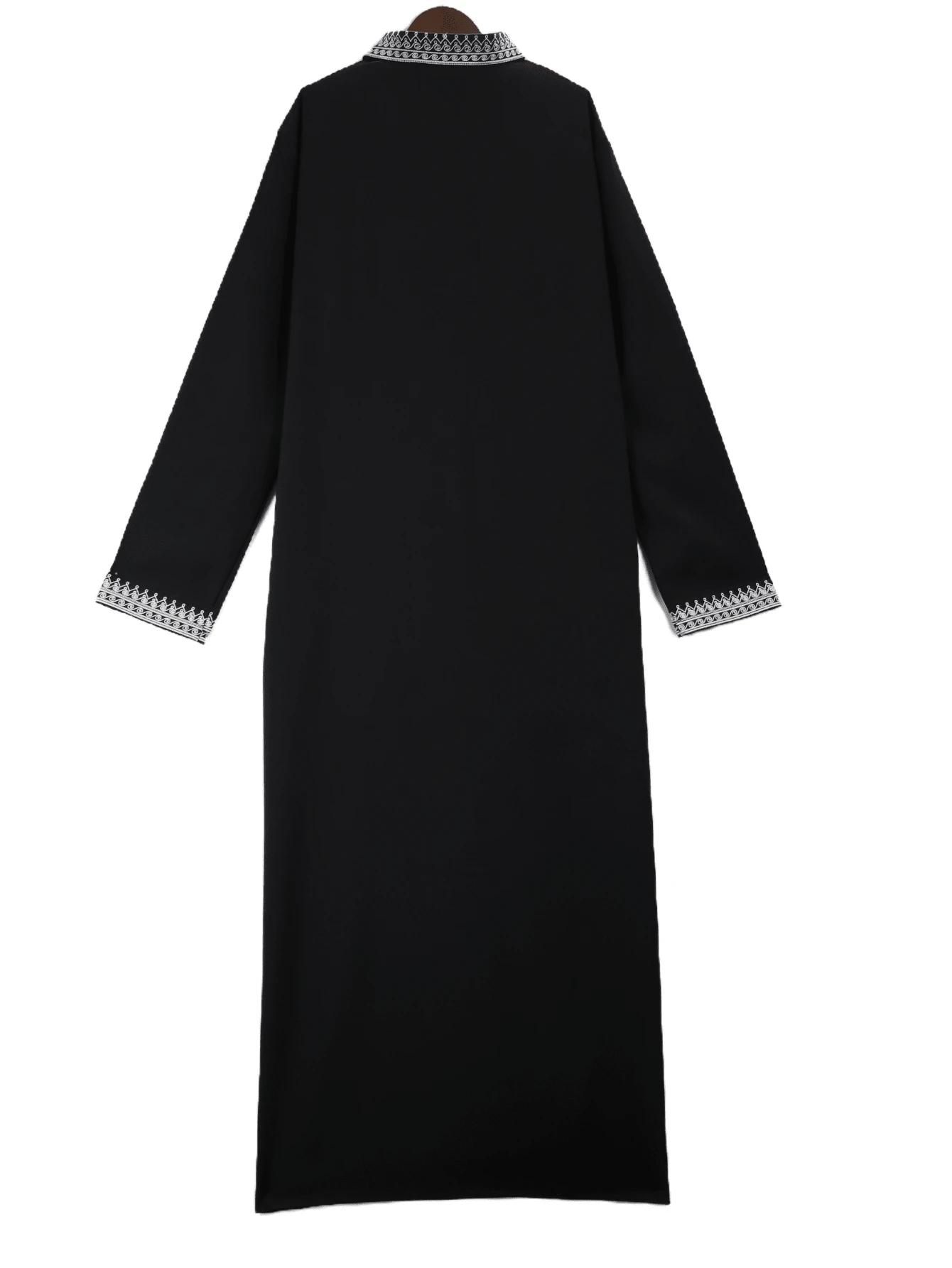 SHEIN CZARNA ABAJA DŁUGI RĘKAW PK01__L