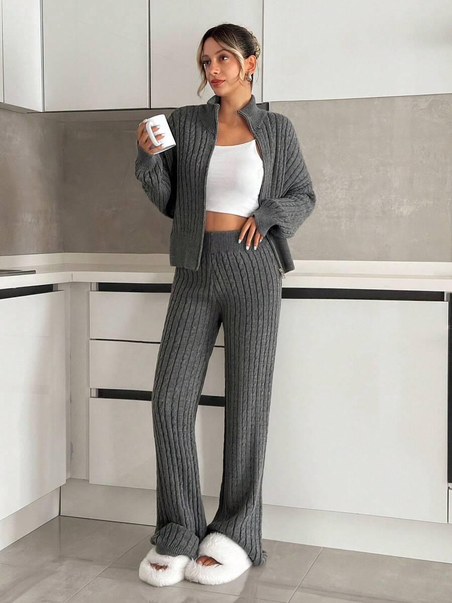 SHEIN SPODNIE SWETER KOMPLET S06__M