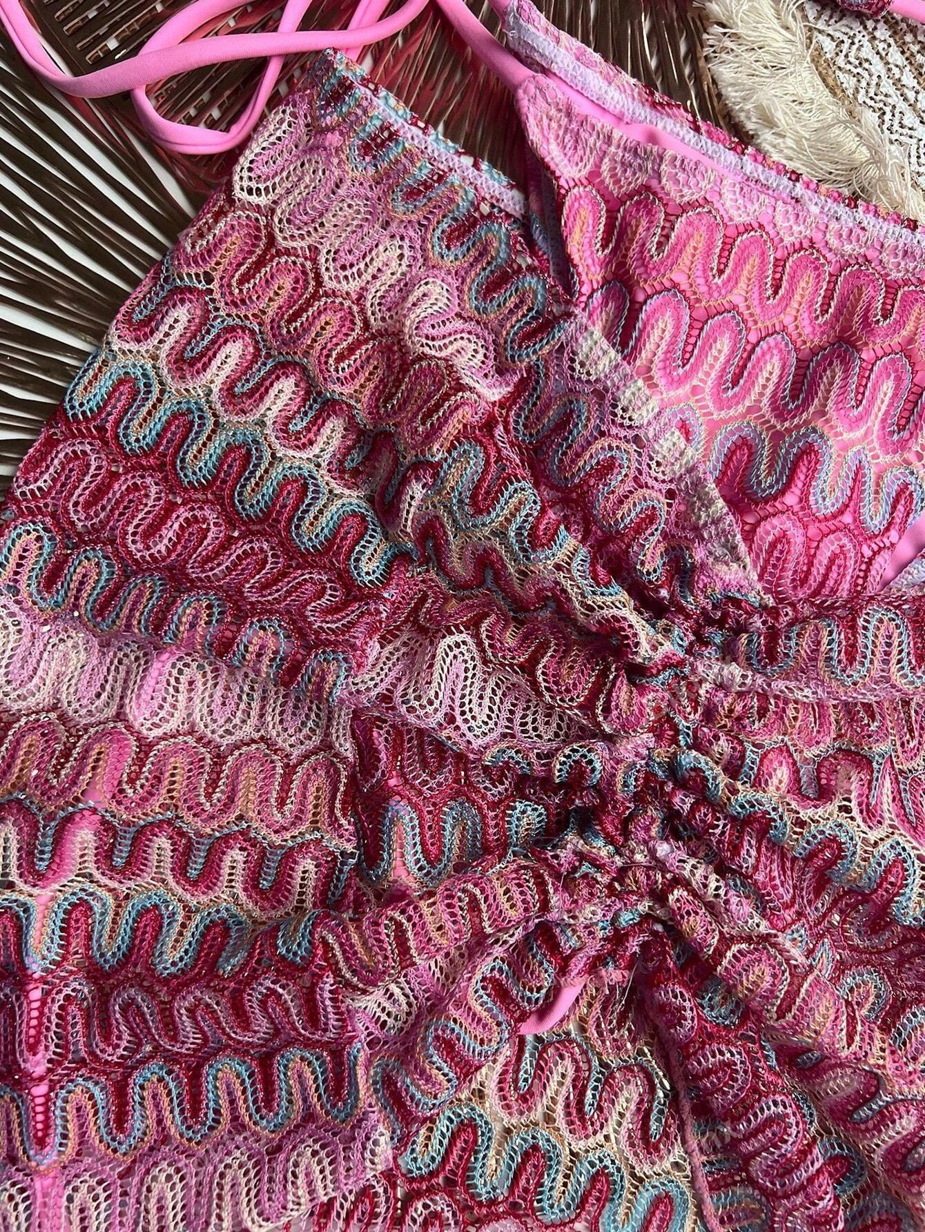 SHEIN KOMPLET DWUCZĘŚCIOWY STRÓJ KĄPIELOWY SPÓDNICA S09__S