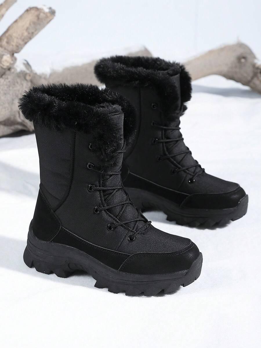 SHEIN CZARNE SZNUROWANE ŚNIEGOWCE W01__40