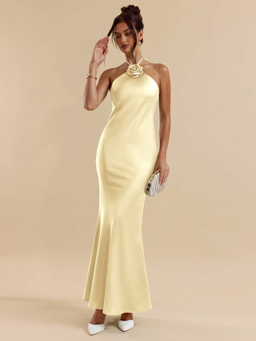 SHEIN ŻÓŁTA MAXI SUKIENKA S06__XS