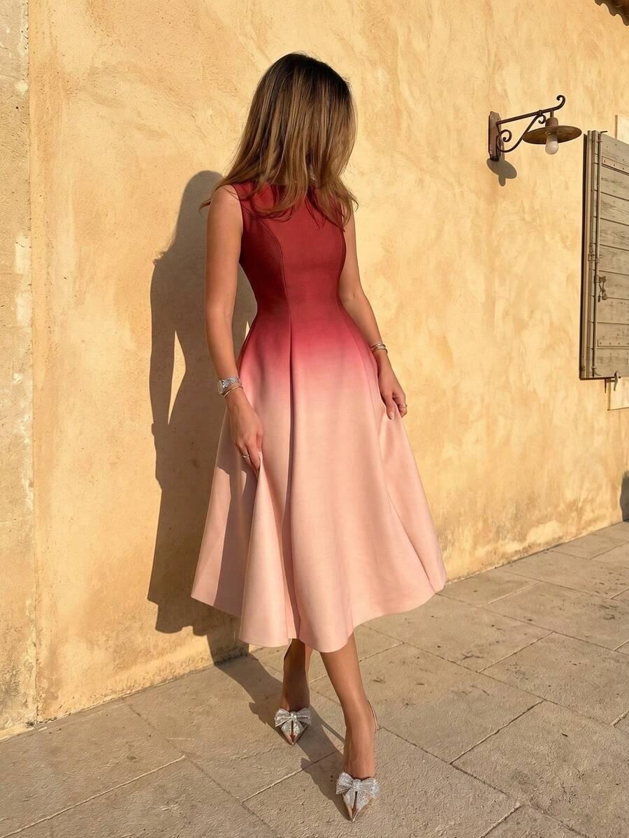 SHEIN SUKIENKA MIDI OMBRE S06__M