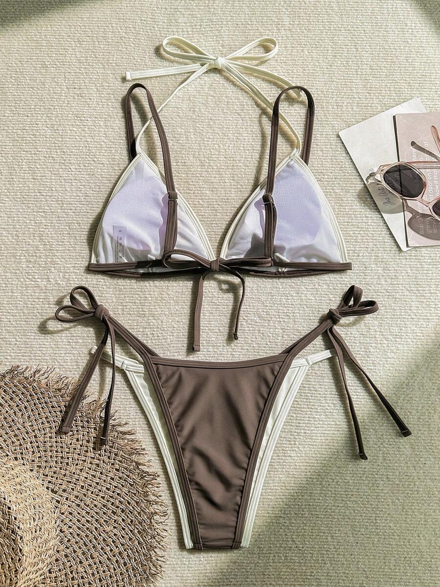 SHEIN DWUCZĘŚCIOWY STRÓJ KĄPIELOWY S09__L