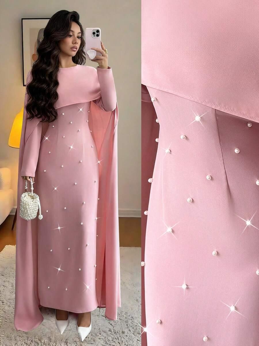 SHEIN RÓŻOWA MAXI SUKIENKA S06__M