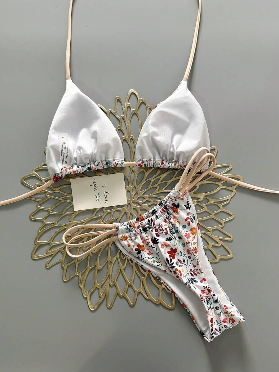 SHEIN DWUCZĘŚCIOWY STRÓJ KĄPIELOWY S09__L