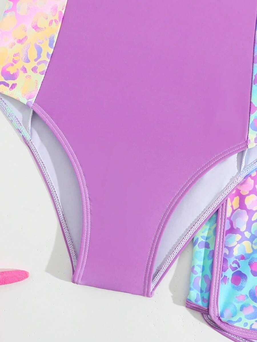 SHEIN JEDNOCZĘŚCIOWY STRÓJ KĄPIELOWY SPODENKI KOMPLET S09__122/128