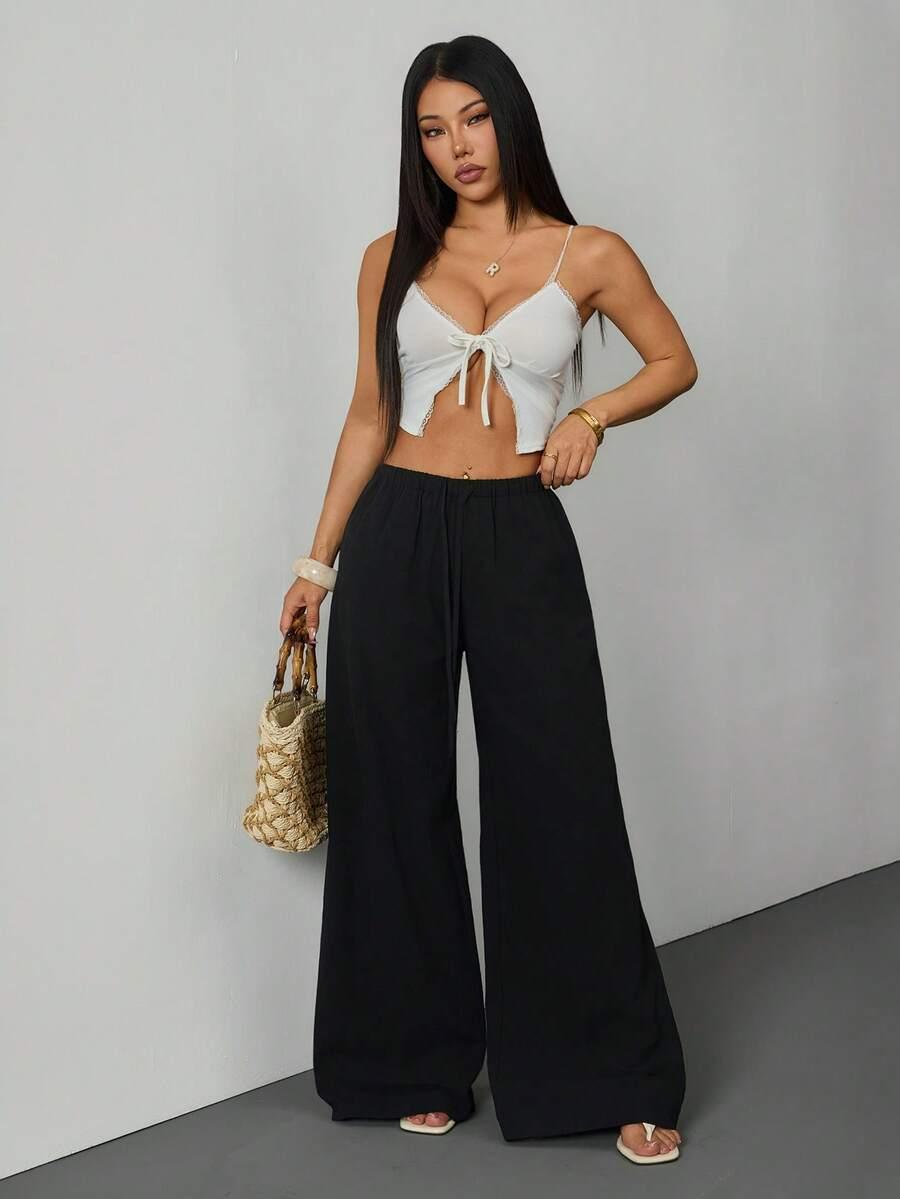 VIVAMERE CZARNE SPODNIE CASUAL S09__XXS