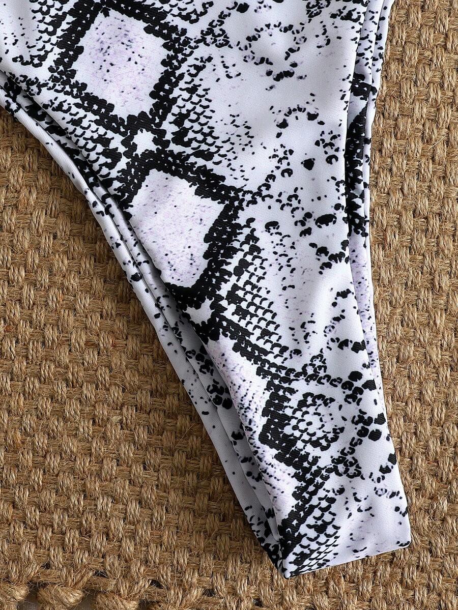 SHEIN DWUCZĘŚCIOWY STRÓJ KĄPIELOWY ANIMAL PRINT S09__S