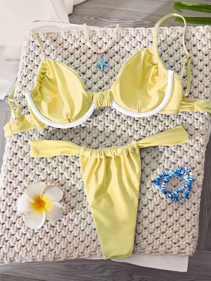SHEIN DWUCZĘŚCIOWY STRÓJ KĄPIELOWY S09__XS