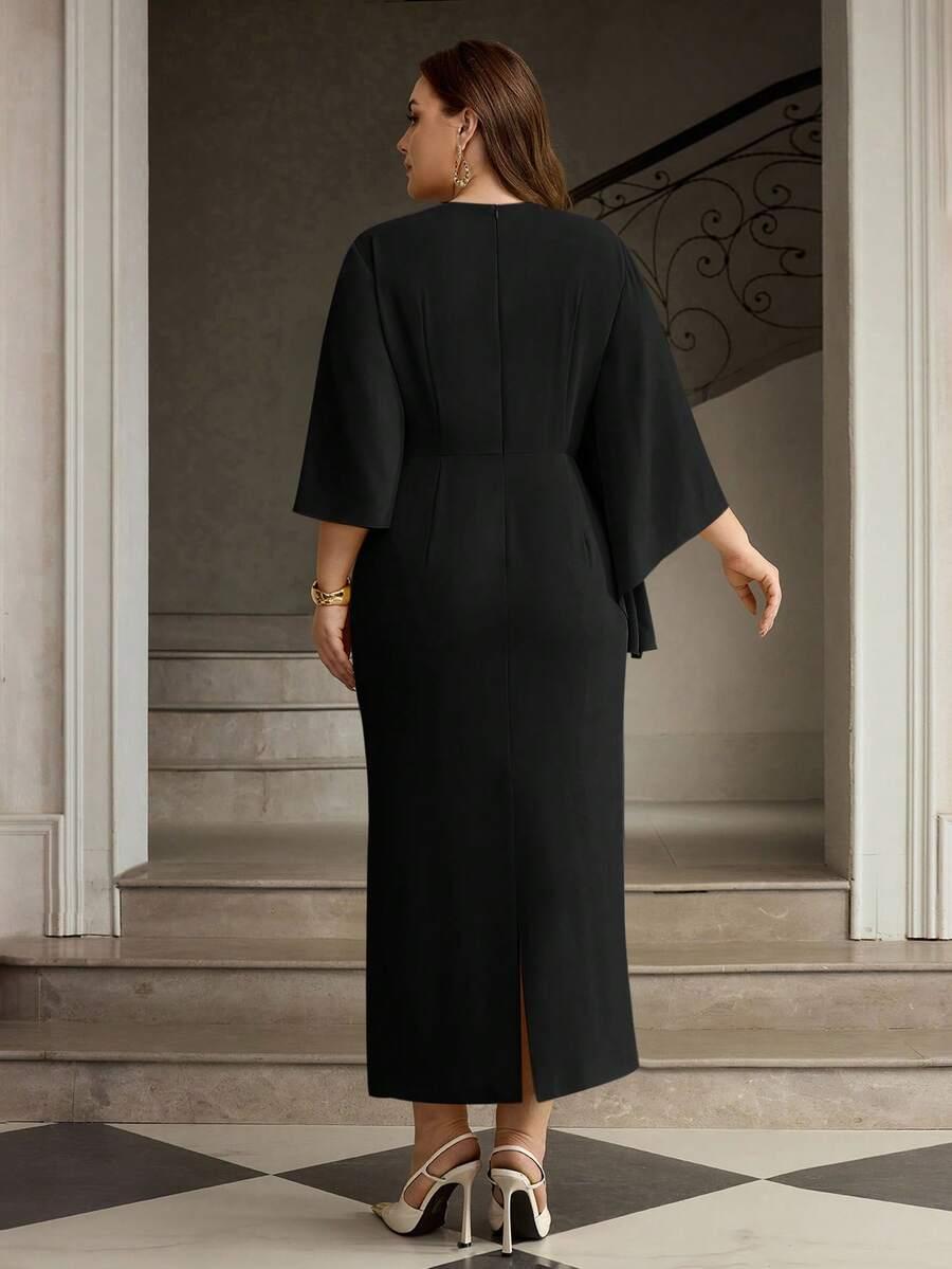 SHEIN CZARNA SUKIENKA ZDOBIENIE S06__48