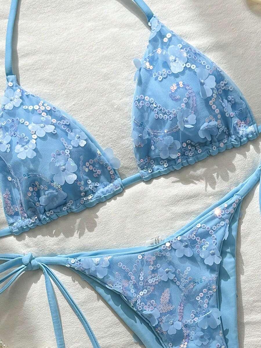 SHEIN DWUCZĘŚCIOWY KOSTIUM KĄPIELOWY BIKINI S09__XXS