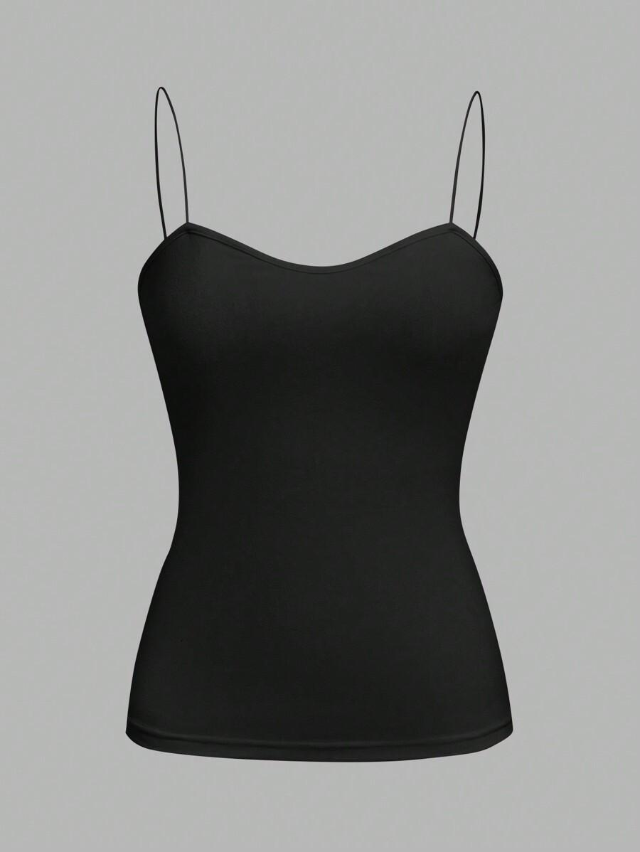 SHEIN TOP NA RAMIĄCZKACH BASIC 4-PACK S06__L