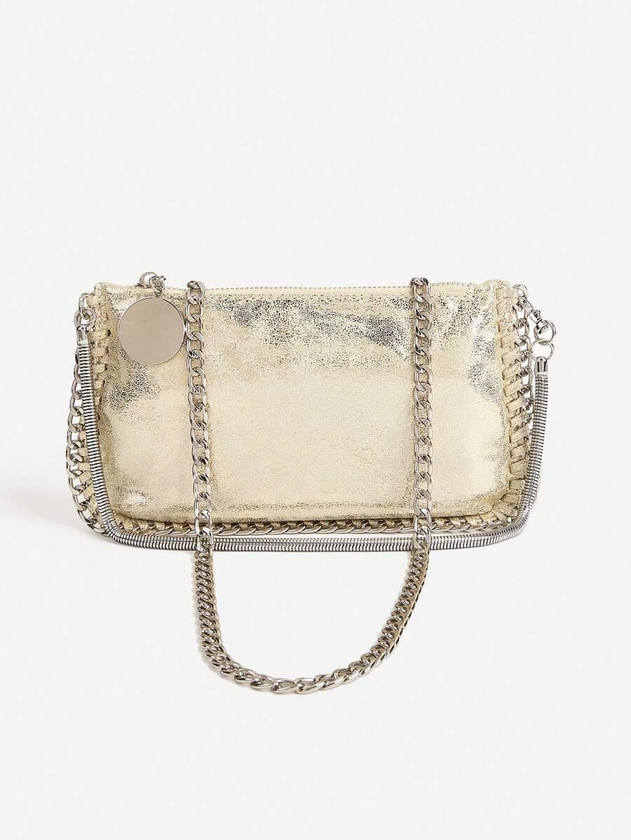 SHEIN ZŁOTA TOREBKA NA RAMIĘ S07__25X16