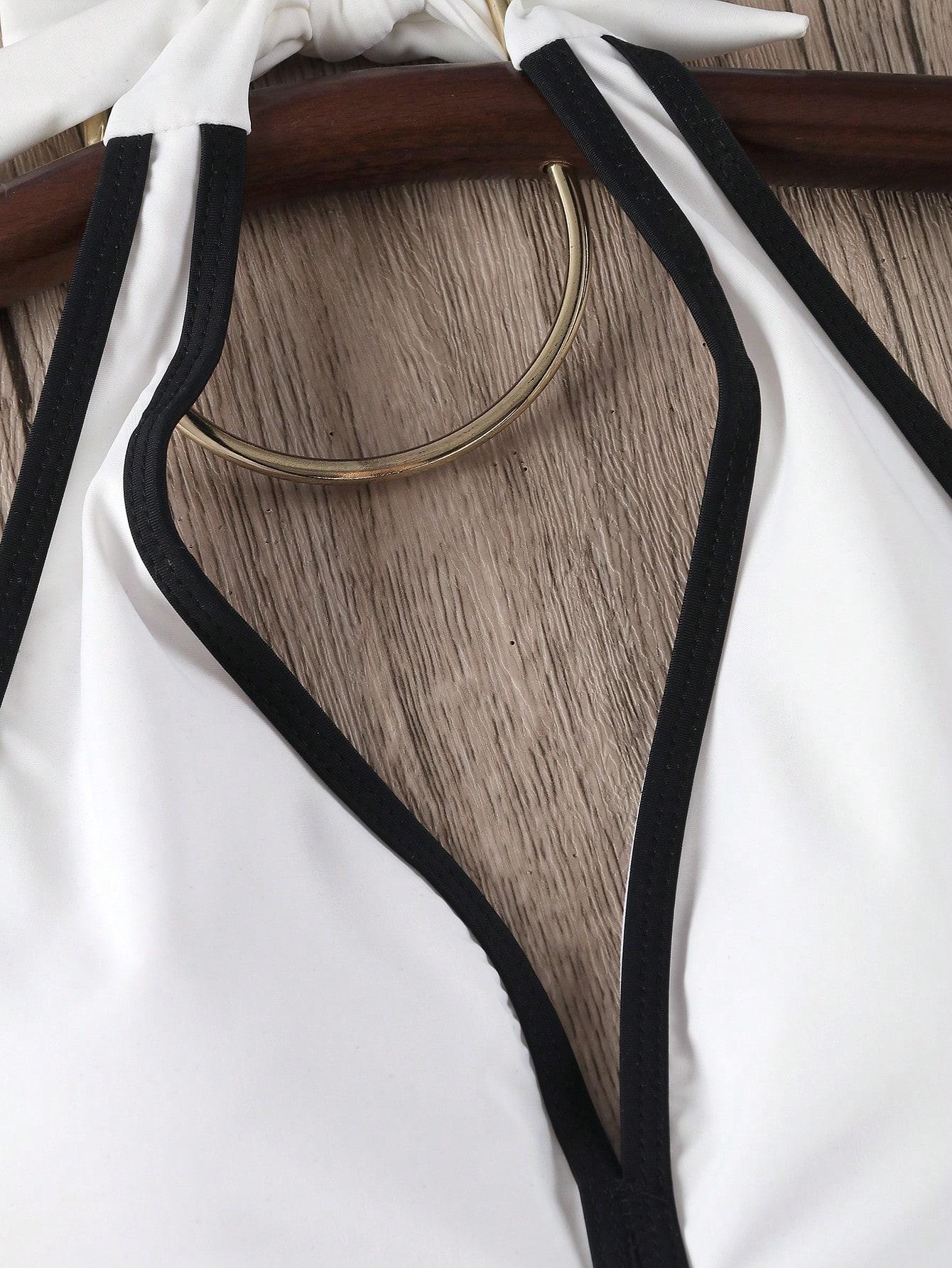 SHEIN JEDNOCZĘŚCIOWY STRÓJ KĄPIELOWY KWIATEK S09__M