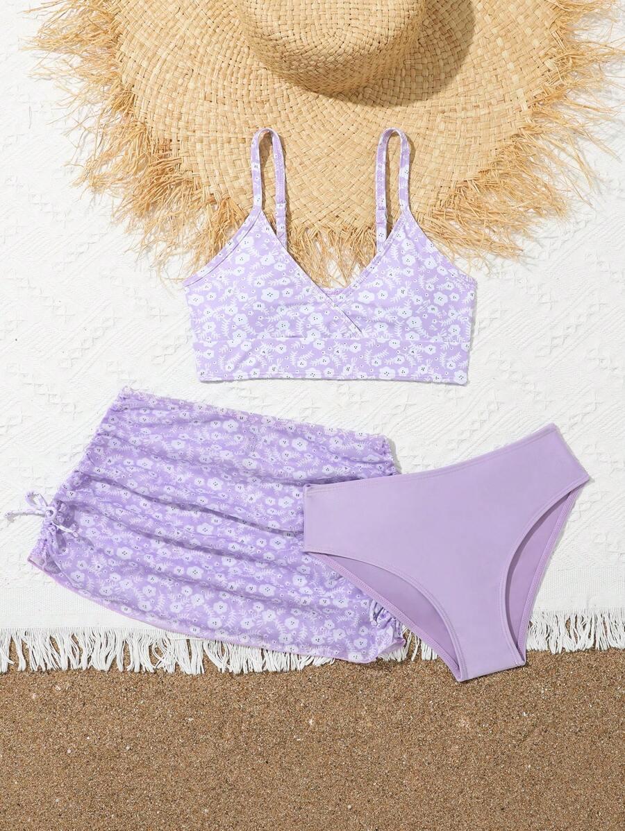 SHEIN DWUCZĘŚCIOWY STRÓJ KĄPIELOWY PAREO KOMPLET S09__160