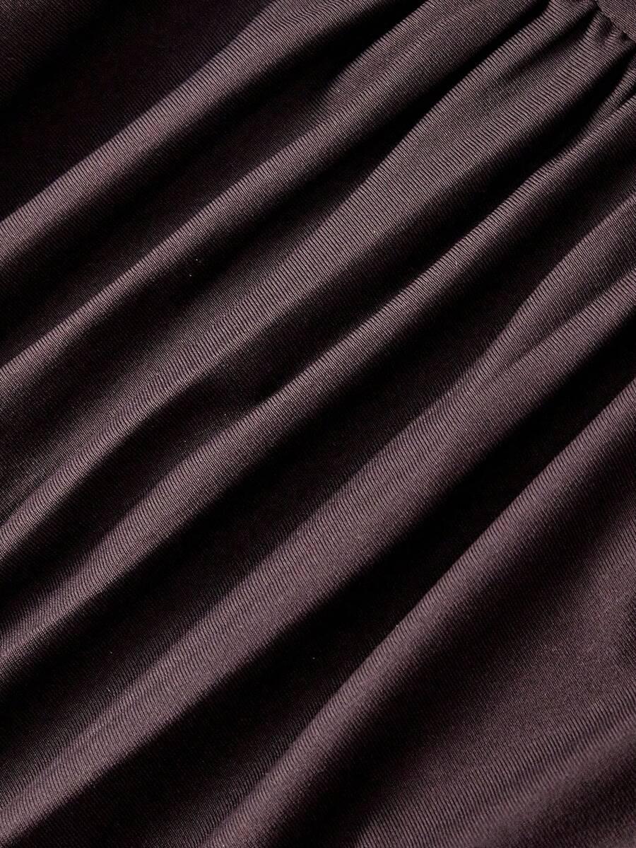 SHEIN BRĄZOWA MINI SUKIENKA S06__S