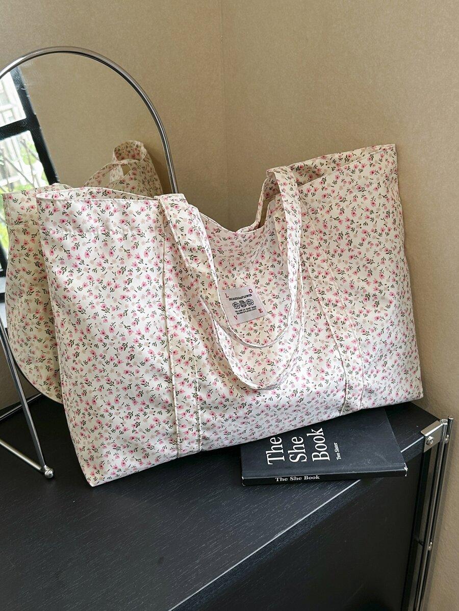 SHEIN TORBA WZÓR KWIATY S07__52X10X33CM